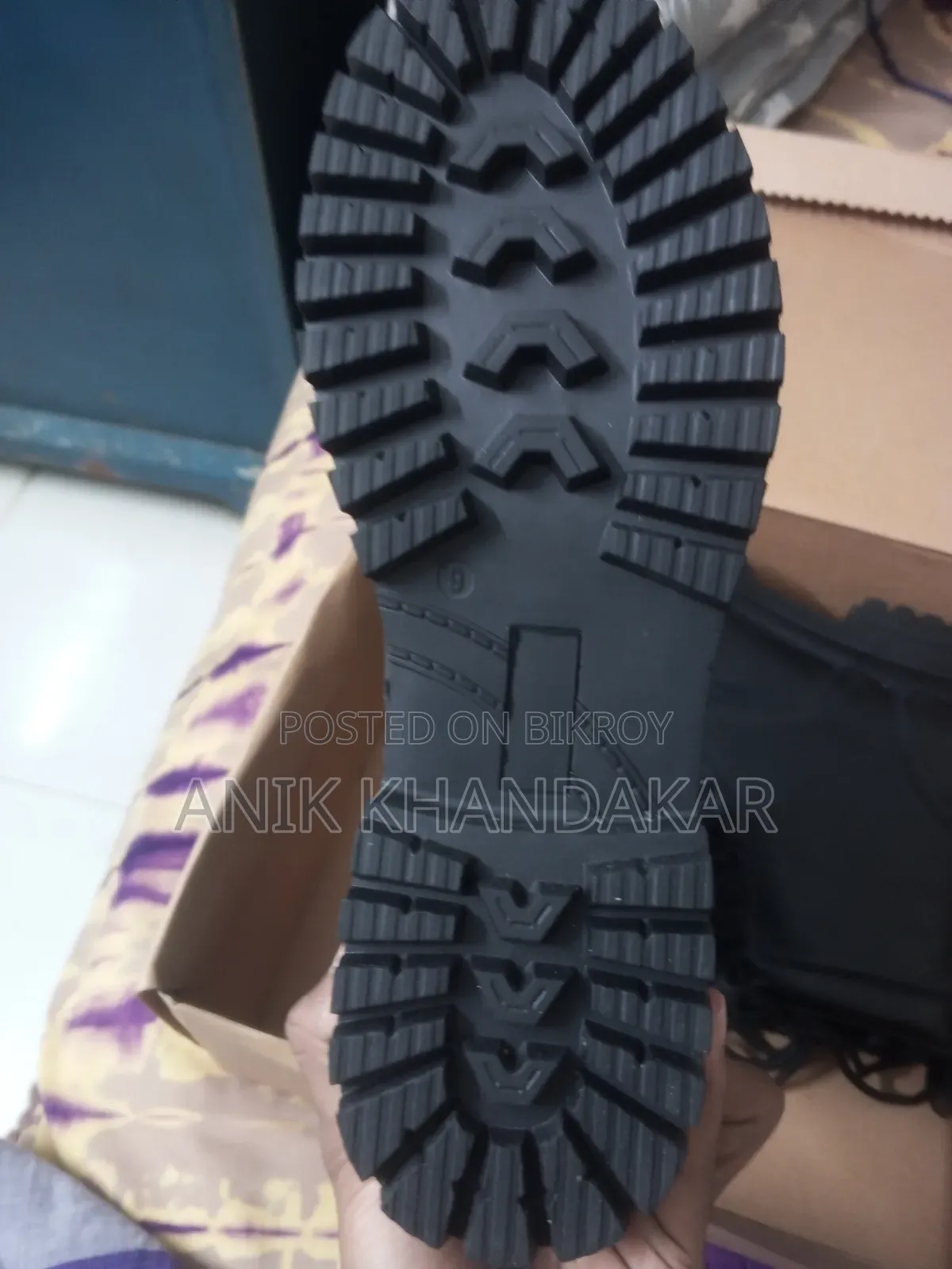 High Ankle Military Black Combat Boot for Men