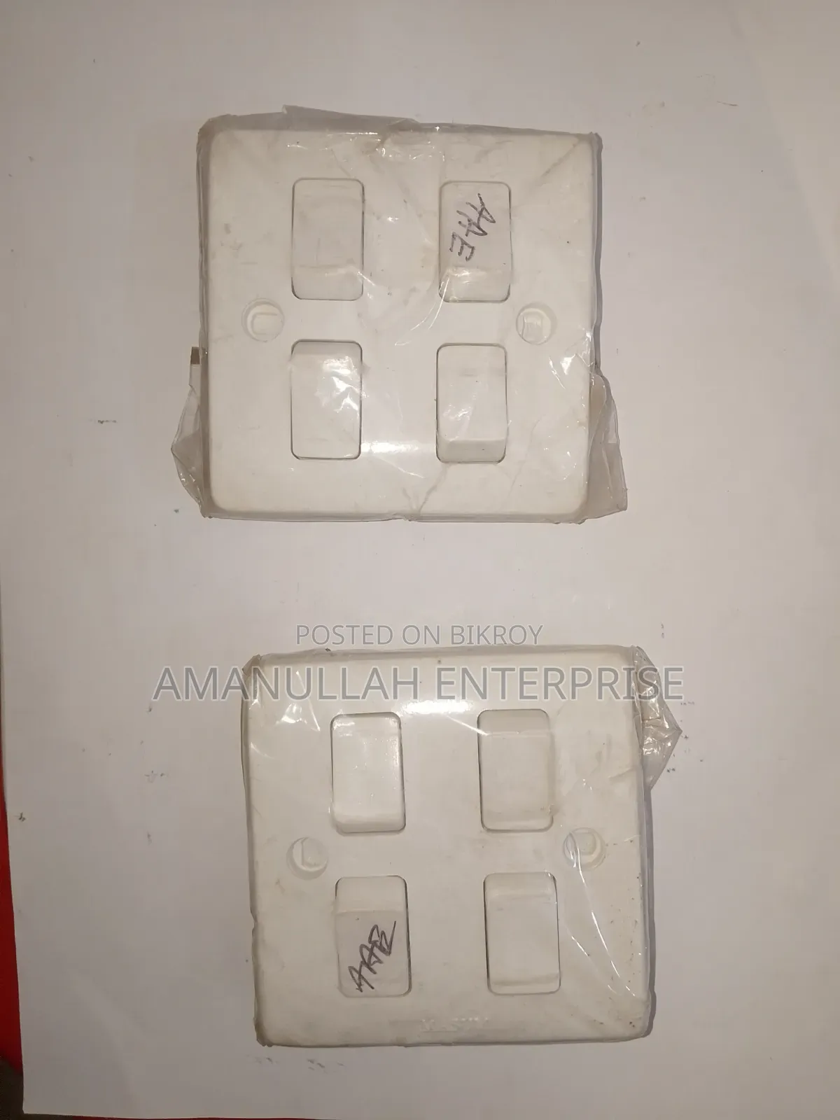 White 4-Gang Electric Switch Plate | Modern Wall Switch