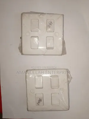White 4-Gang Electric Switch Plate | Modern Wall Switch