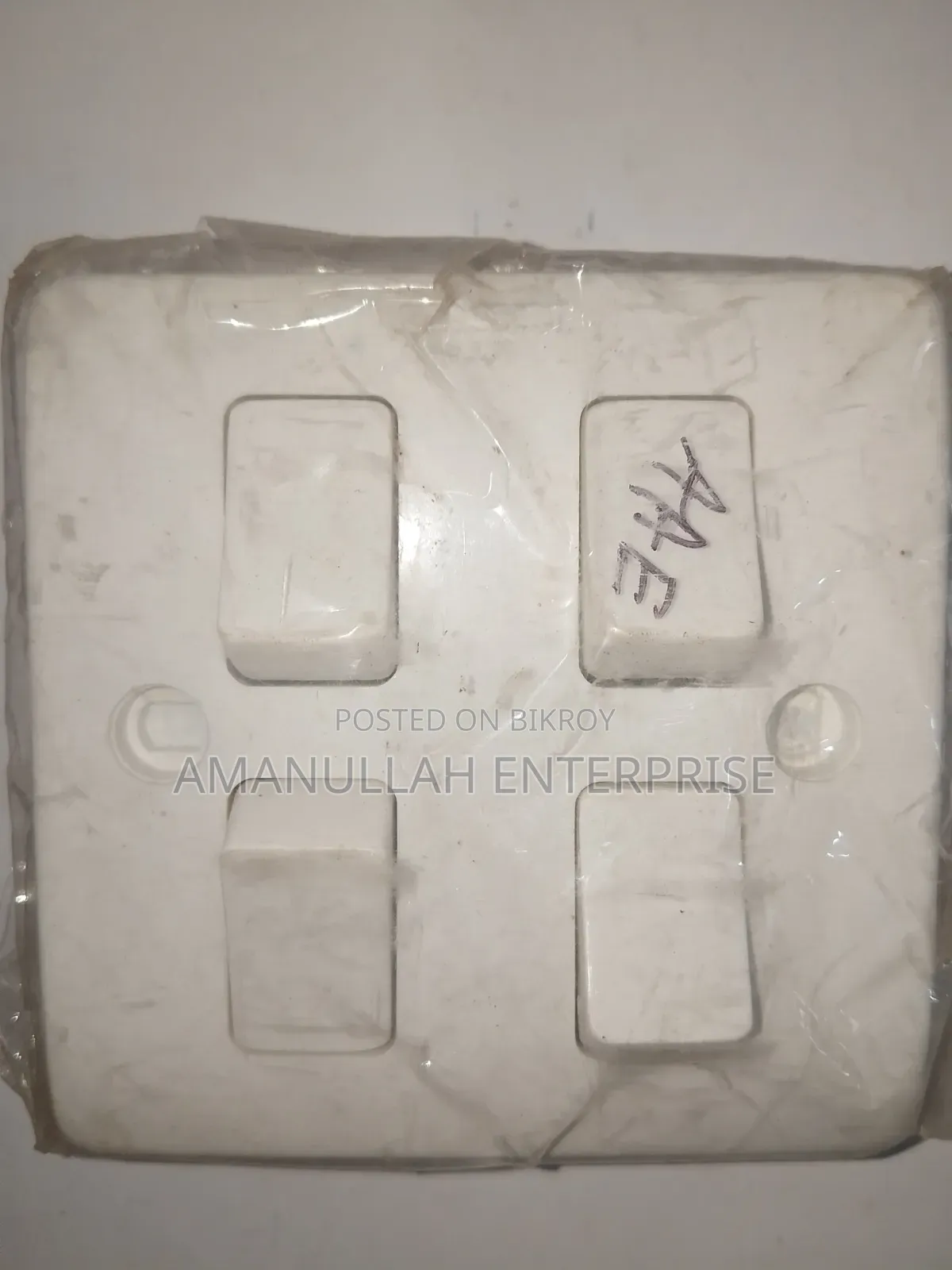 White 4-Gang Electric Switch Plate | Modern Wall Switch