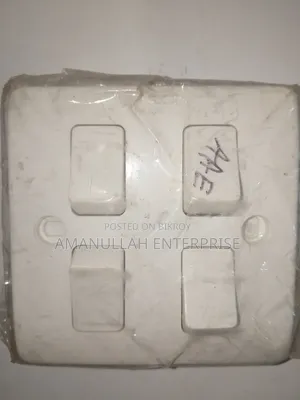 White 4-Gang Electric Switch Plate | Modern Wall Switch