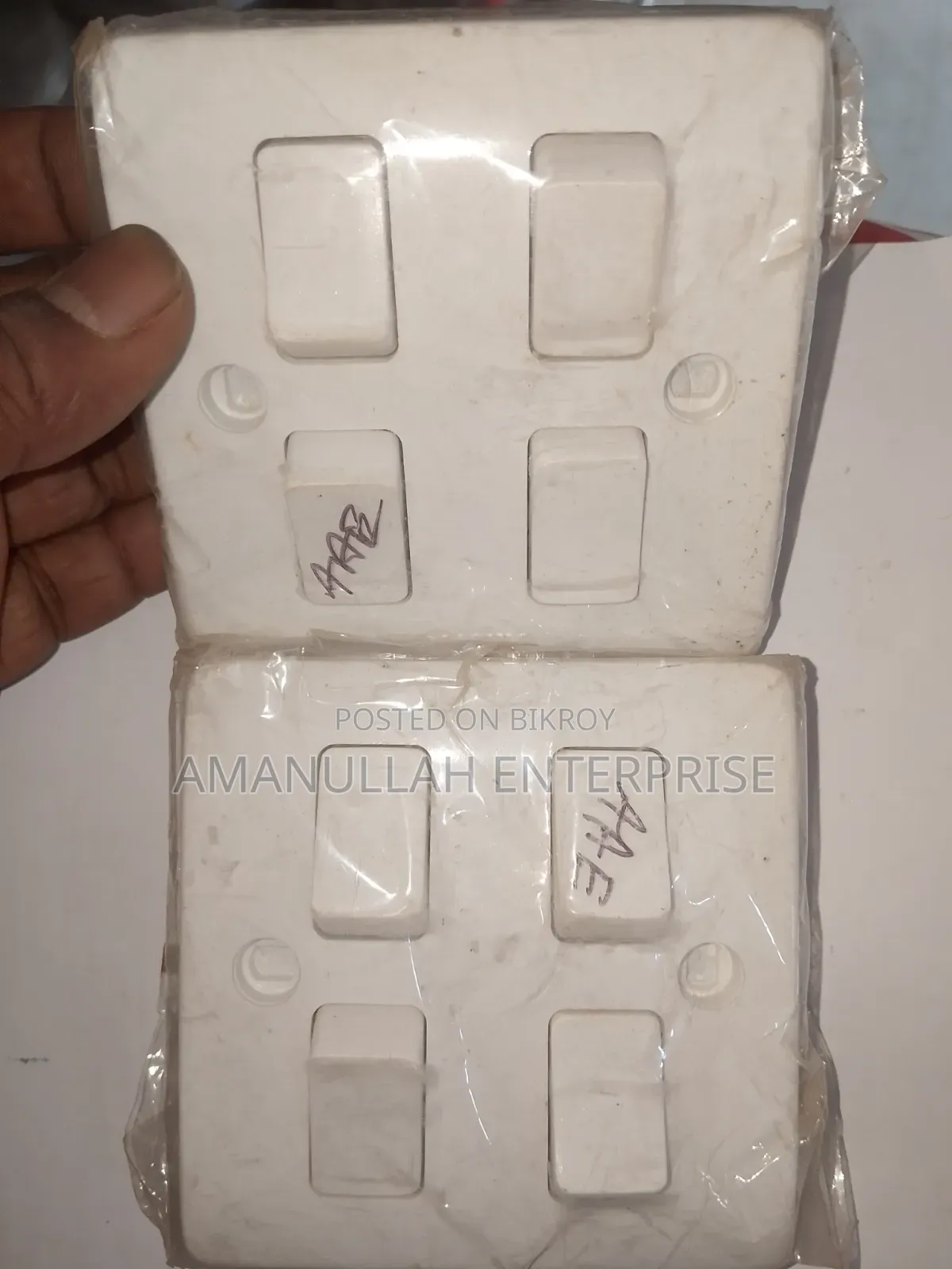 White 4-Gang Electric Switch Plate | Modern Wall Switch