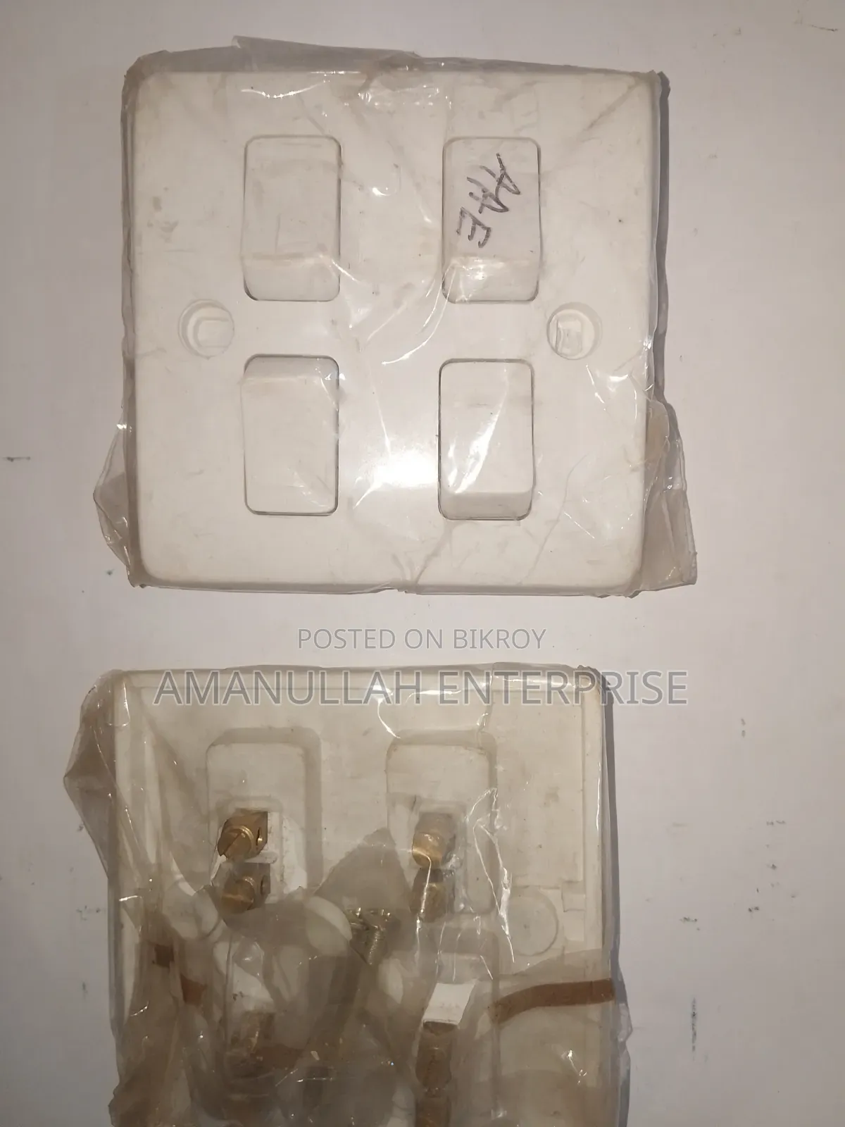 White 4-Gang Electric Switch Plate | Modern Wall Switch