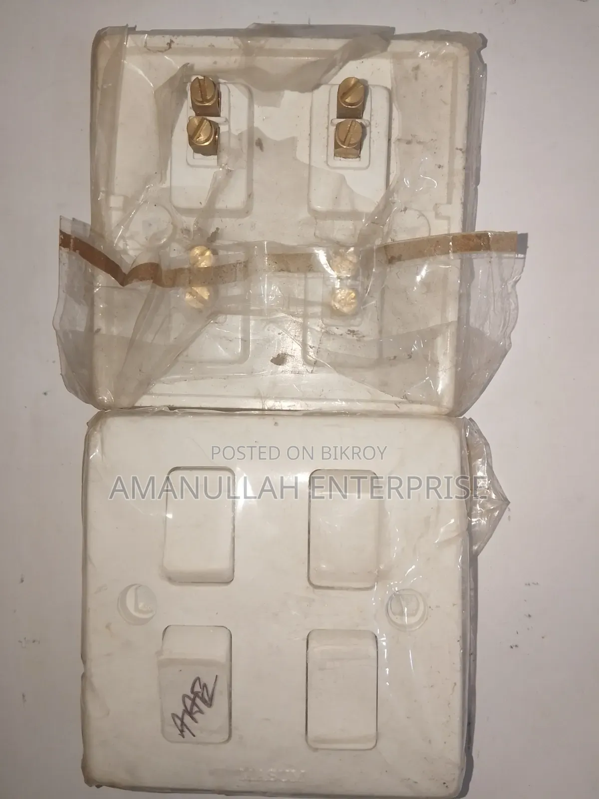 White 4-Gang Electric Switch Plate | Modern Wall Switch