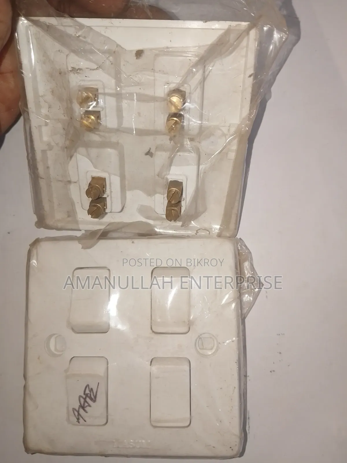 White 4-Gang Electric Switch Plate | Modern Wall Switch