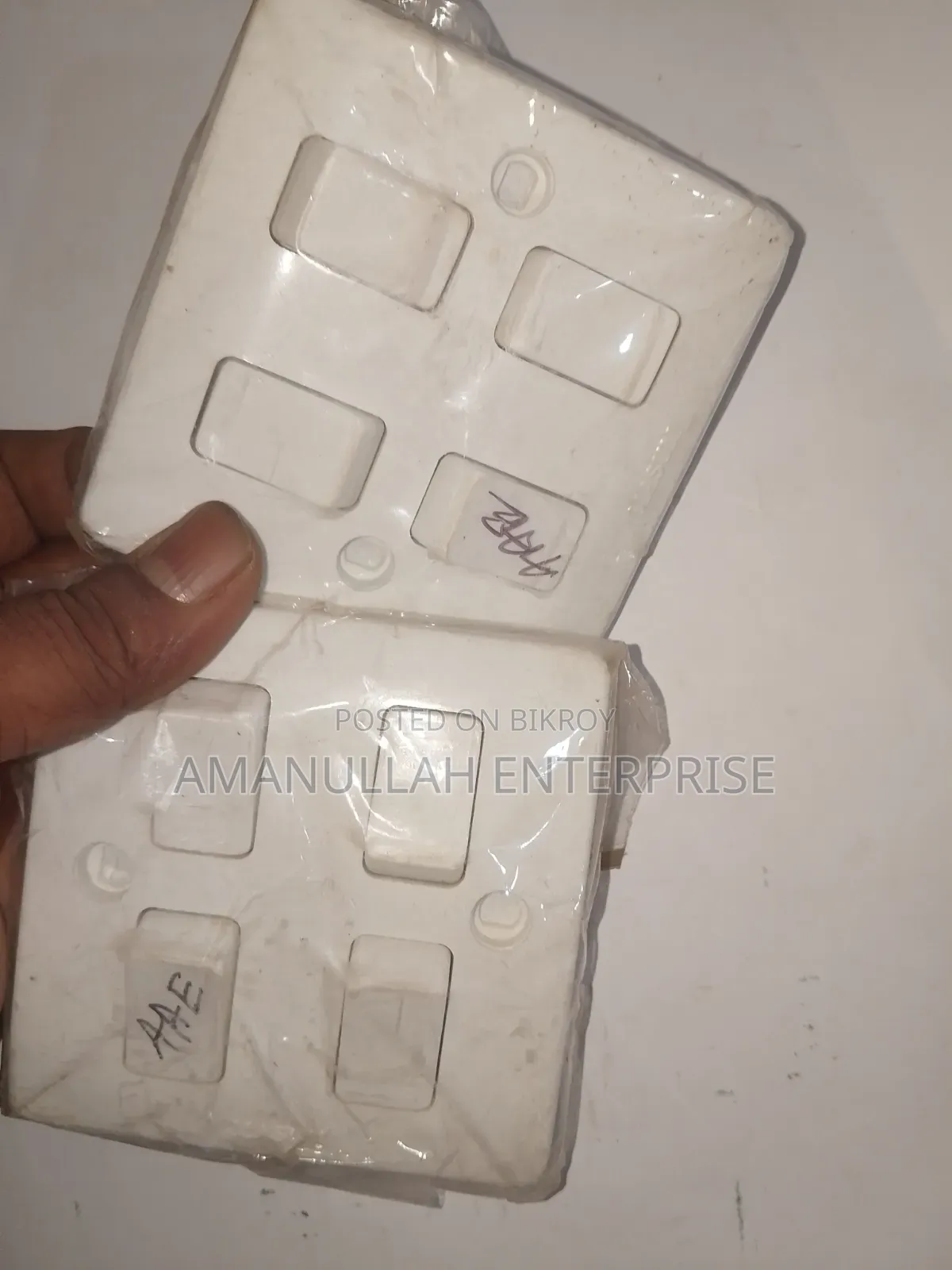 White 4-Gang Electric Switch Plate | Modern Wall Switch