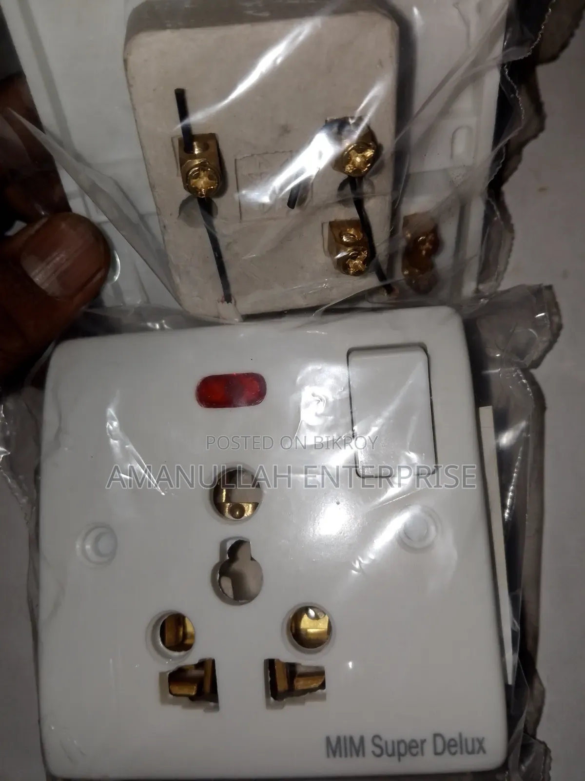Multi-Socket Switch | Stone Ceramic Copper | Free Back Cover