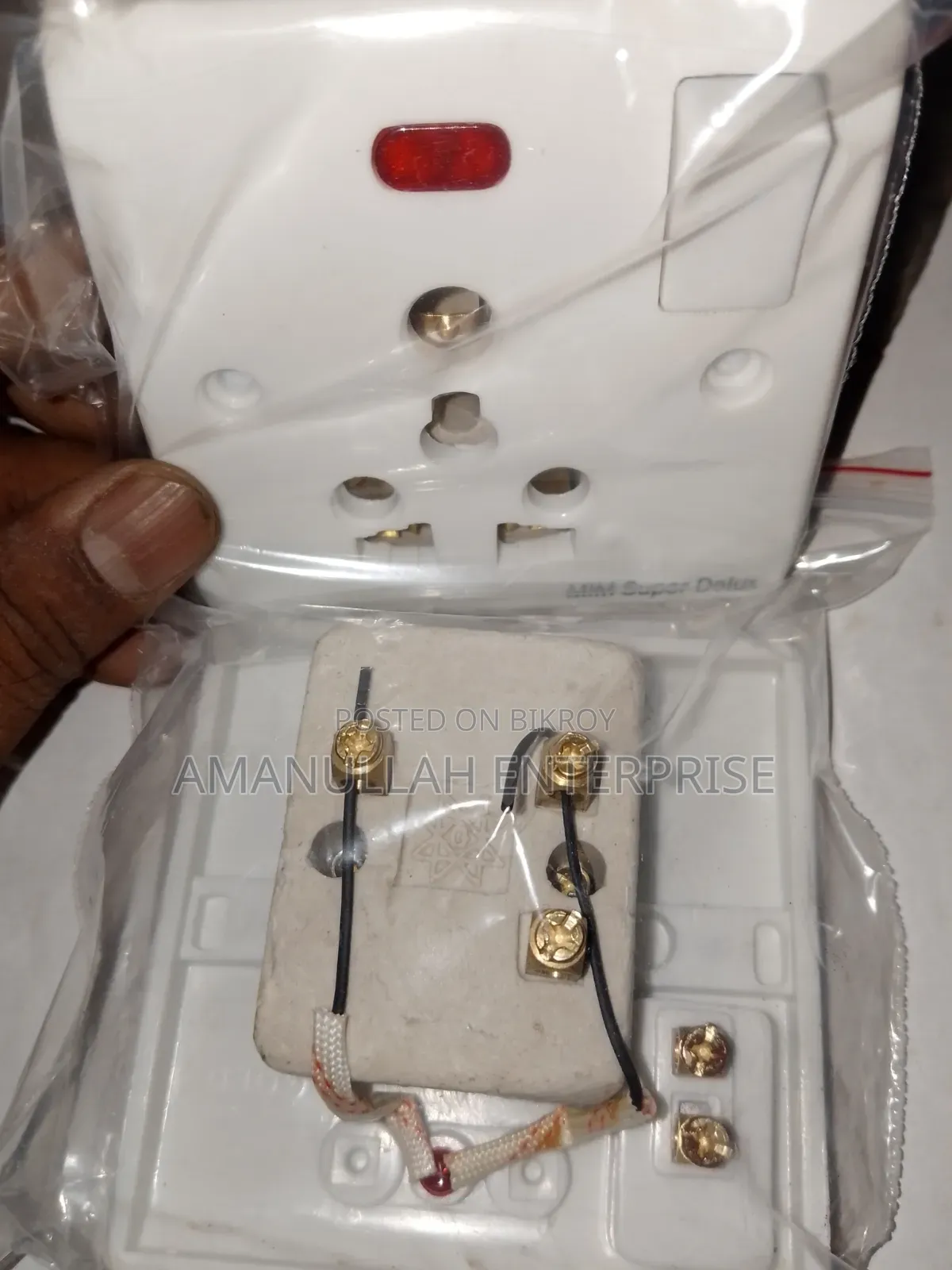 Multi-Socket Switch | Stone Ceramic Copper | Free Back Cover