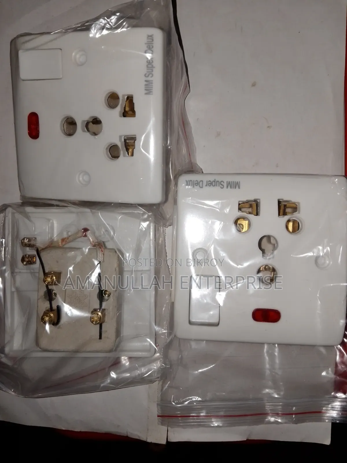 Multi-Socket Switch | Stone Ceramic Copper | Free Back Cover