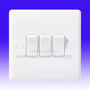Classic White 3-Gang 2-Way Light Fan Switch | Online Electrical Shop