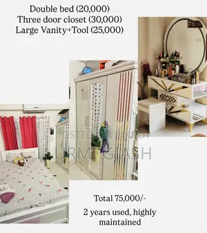 Double Bed, Closet and Dressing Table Set