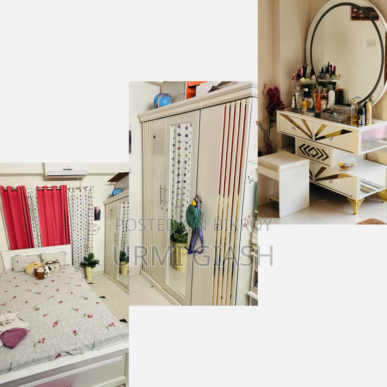 Double Bed, Closet and Dressing Table Set