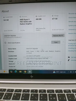 HP EliteBook 845 G8 16GB AMD Ryzen 5 SSD 512GB Laptop