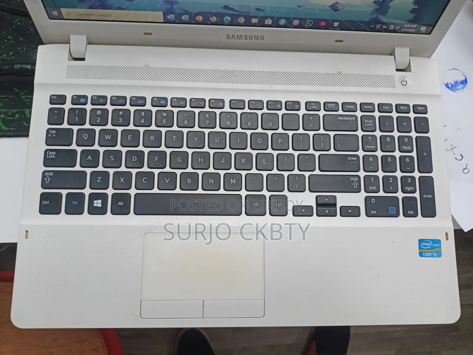 Laptop Samsung Galaxy Book3 360 15 NP750QFG 4GB Intel Core I3 SSD 128GB