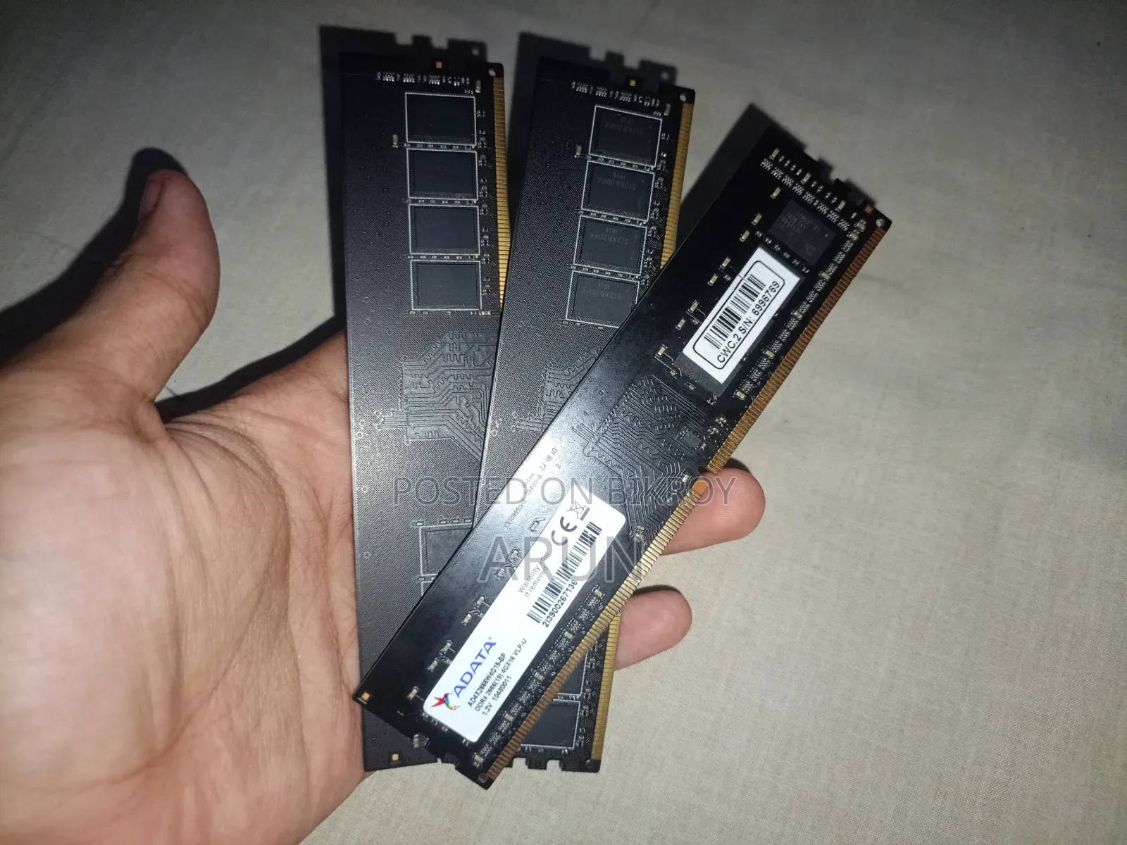 Three Pieces of DDR4 4GB 2666MHz ADATA and Xpower