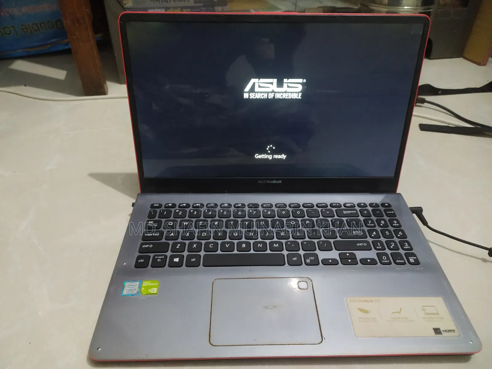 Laptop ASUS Vivobook S 15 4GB Intel Core I5 HDD+SSD 256GB