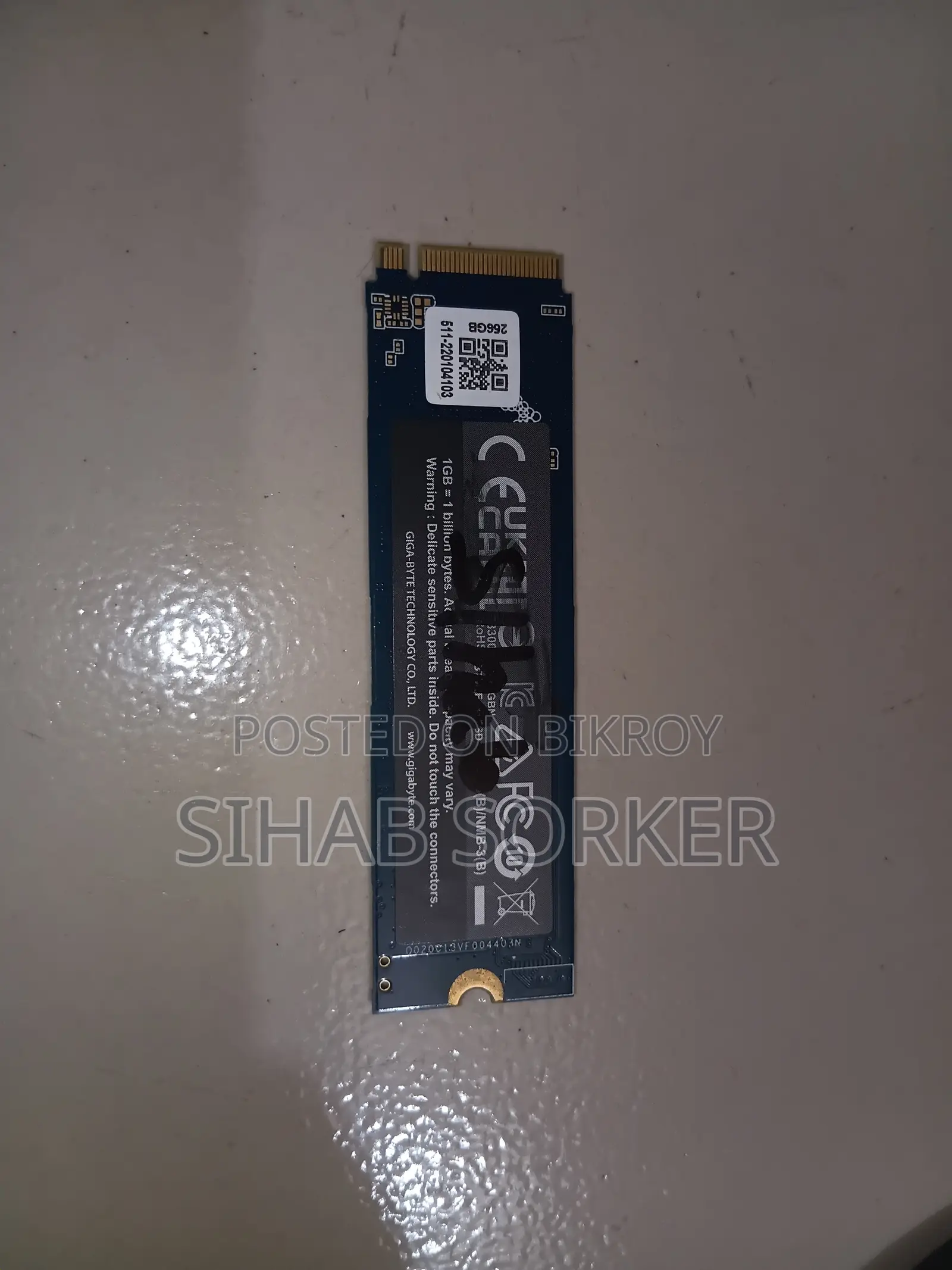 Gigabyte 256gb M.2 2280 Nvme SSD