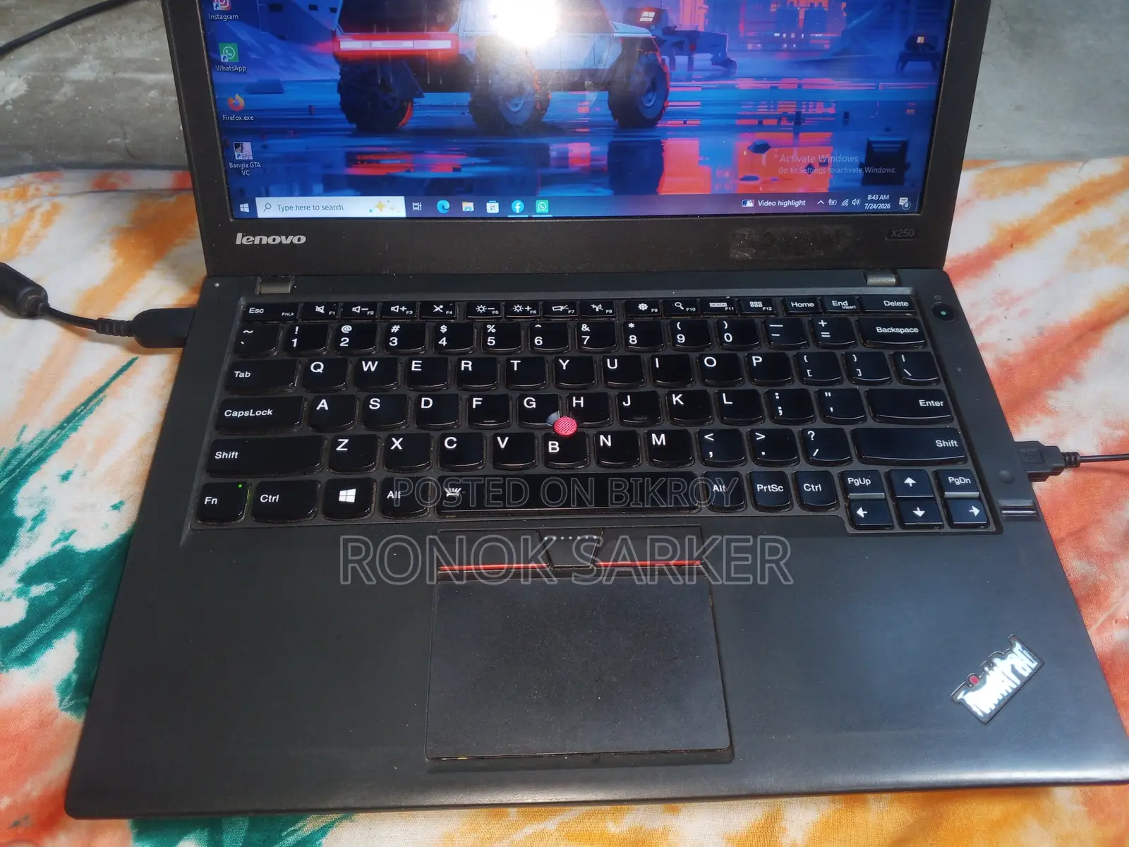 Laptop Lenovo ThinkPad X250 4GB Intel Core I5 HDD 320GB