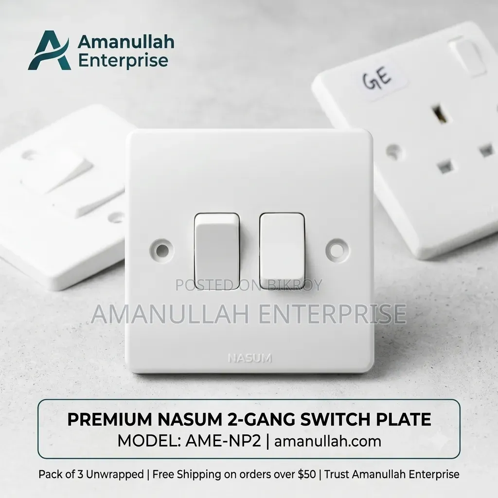 Premium 2-Gang Switch Plate (02 Pcs)