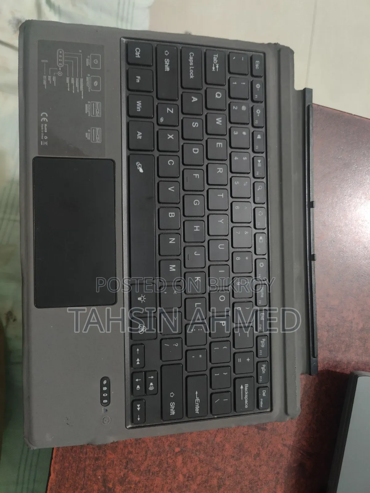 ওয়্যারলেস ব্লুটুথ কিবোর্ড (টাইপ সি চার্জিং)