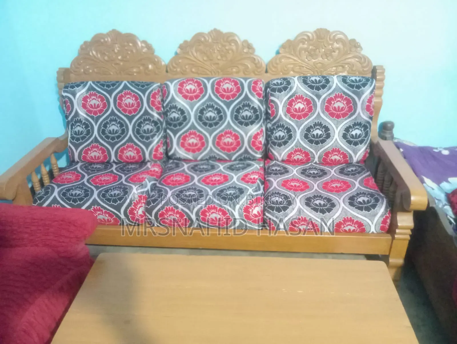 Original Teak Wood Sofa Set for Sale