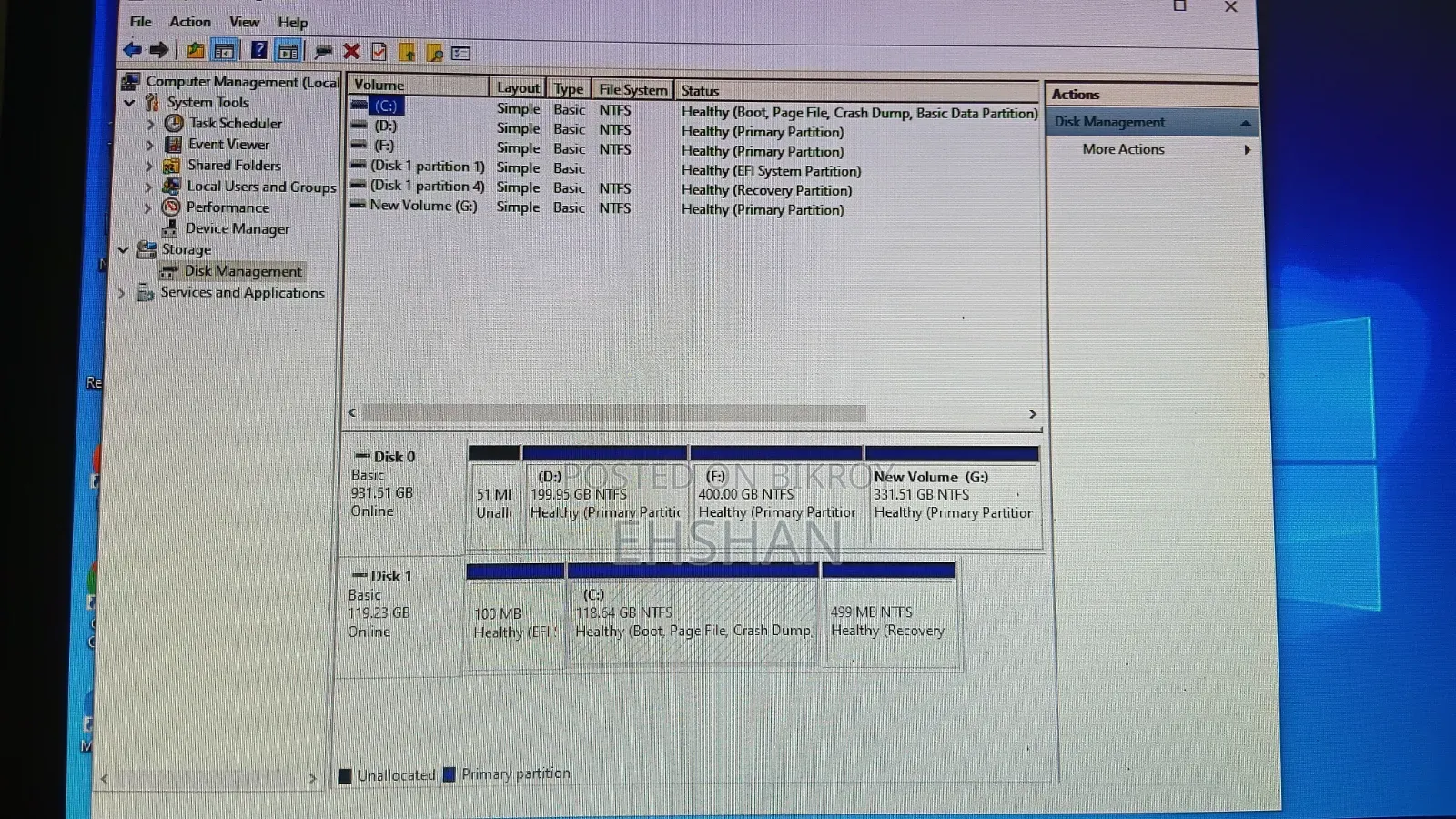 Desktop Computer 8GB Intel Core I5 HDD+SSD 1T