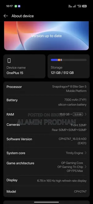 New OnePlus 15 512 GB White