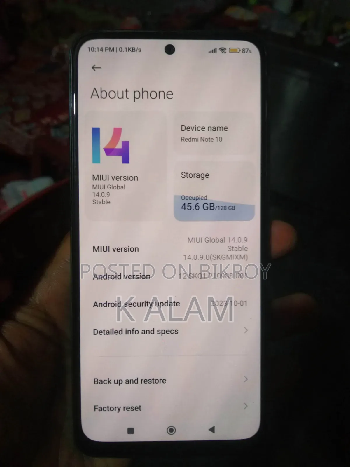 Xiaomi Redmi Note 10 128 GB Blue