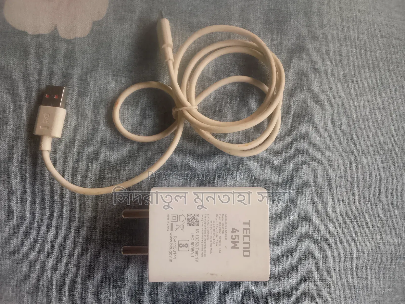 Tecno Camon 40 Orginal Charger 45 Watt