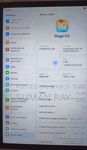 New Honor Pad X8 128 GB Black