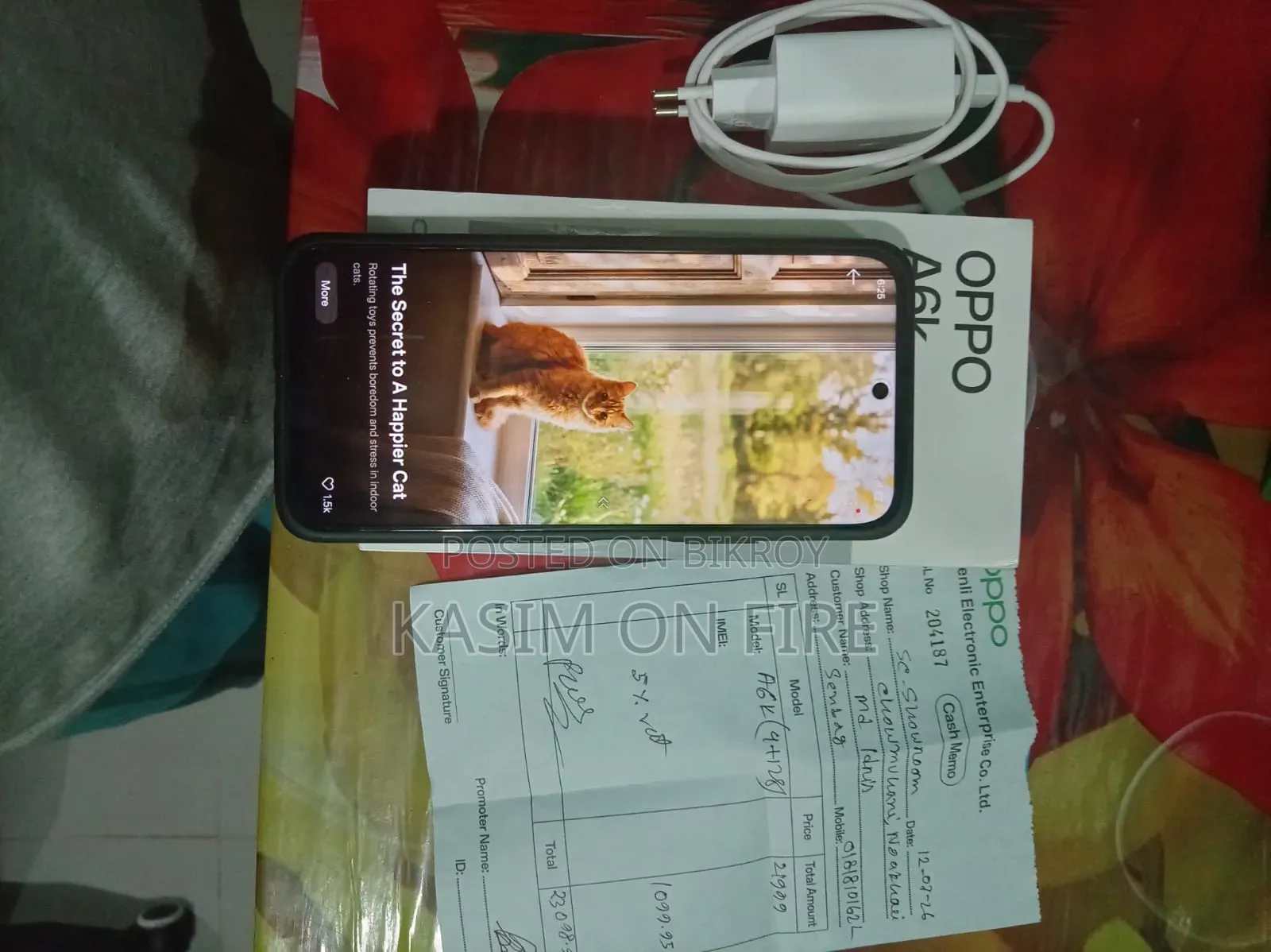 New Oppo A6k 128 GB Black