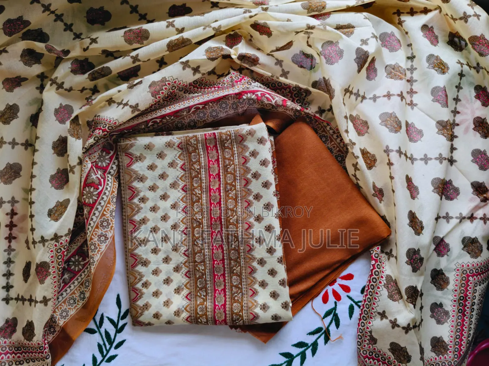 আনস্টিচড কটন ৩ পিস কালেকশন