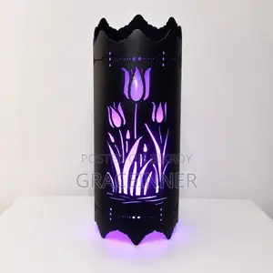 Handmade Tulip PVC Pipe Lamp | Wall Table 7-Color LED Night Light