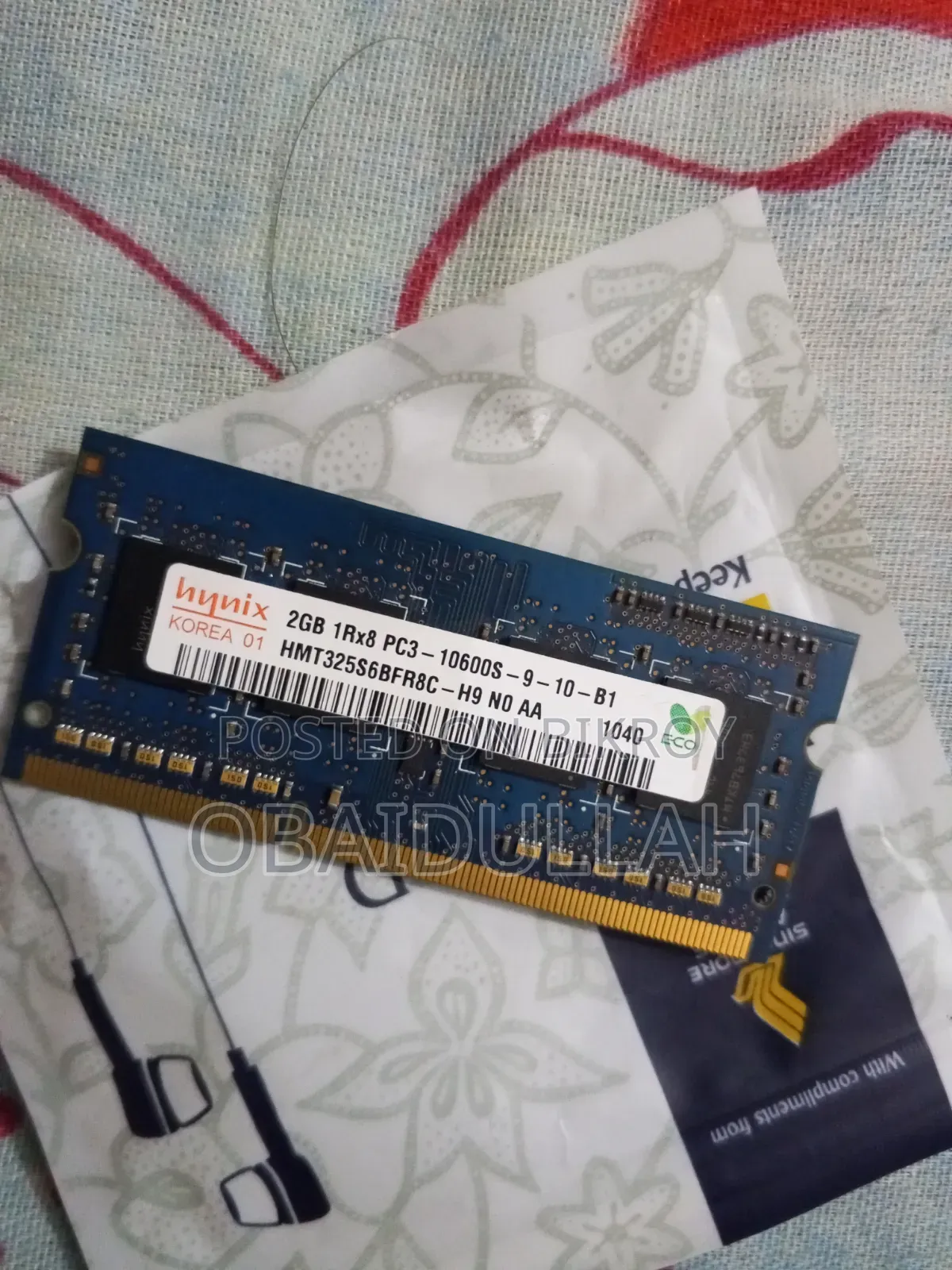 Ram Ddr3 2gb Ram Hynix Laptop 10600s1Rx8