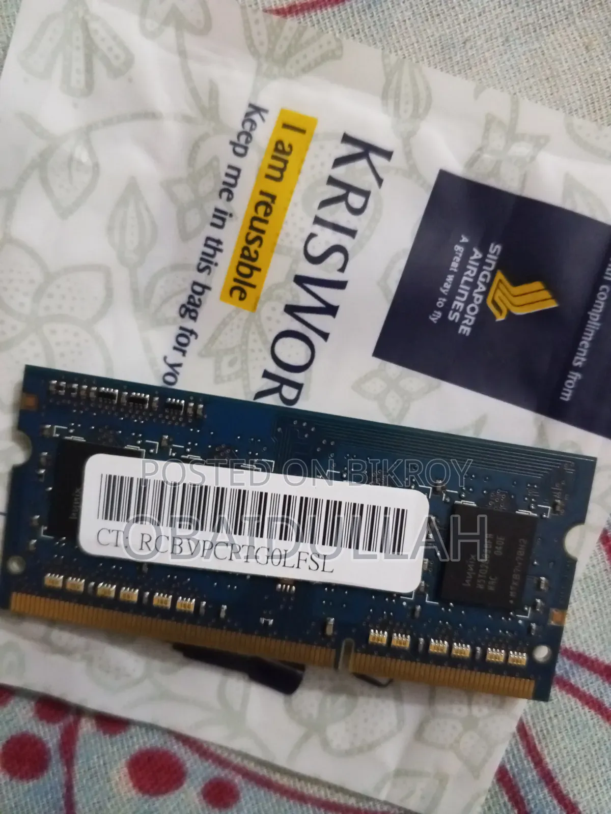 Ram Ddr3 2gb Ram Hynix Laptop 10600s1Rx8