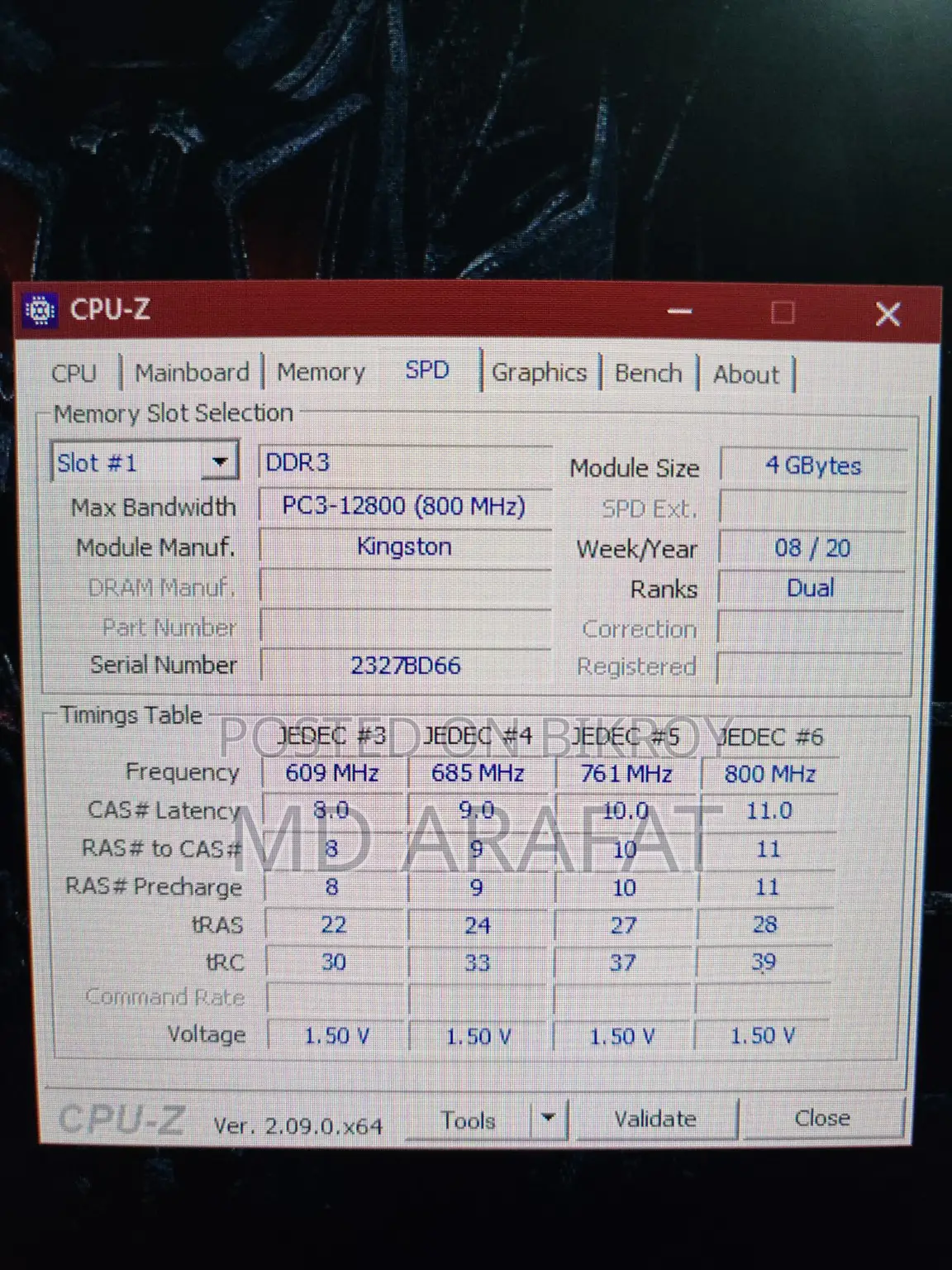 DDR3 8GB RAM