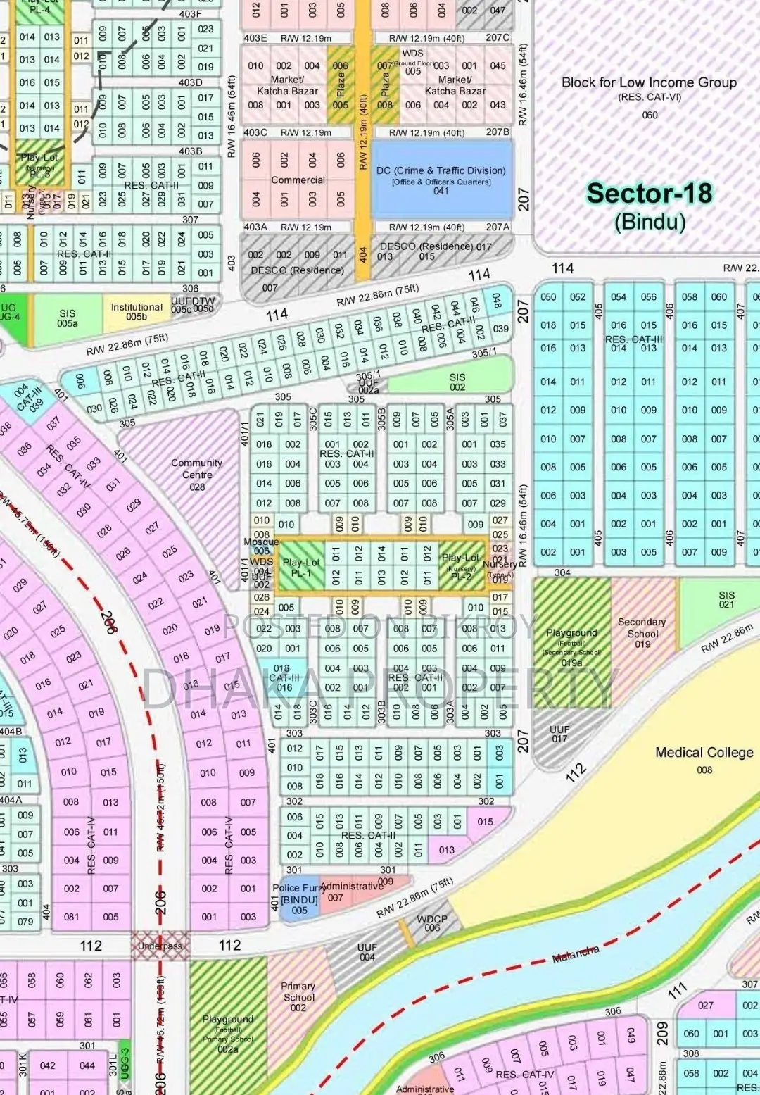 30 feet Road 5 Katha Park West at Sector-18