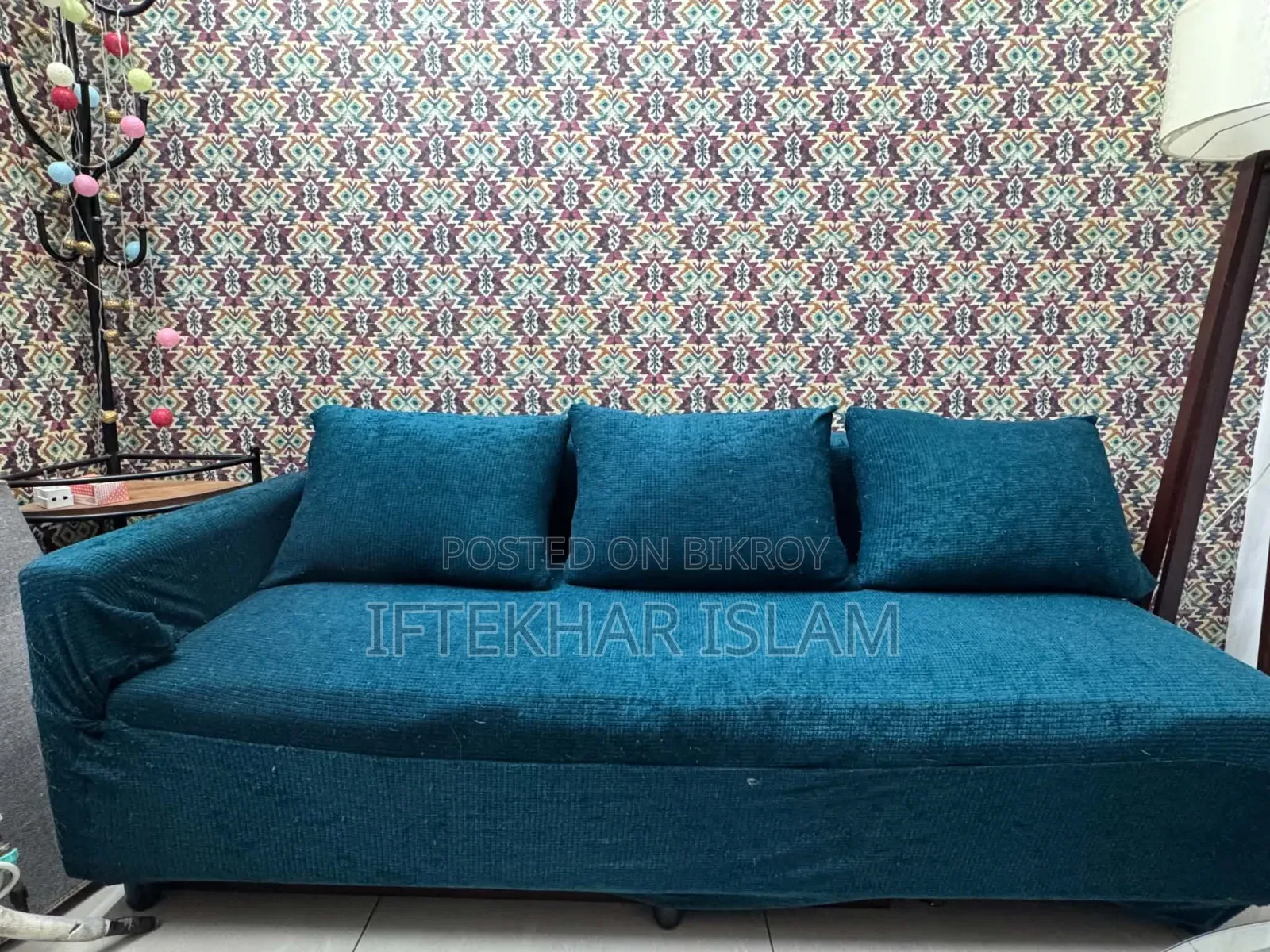 সোফা সেট এল শেপ উইথ কভার