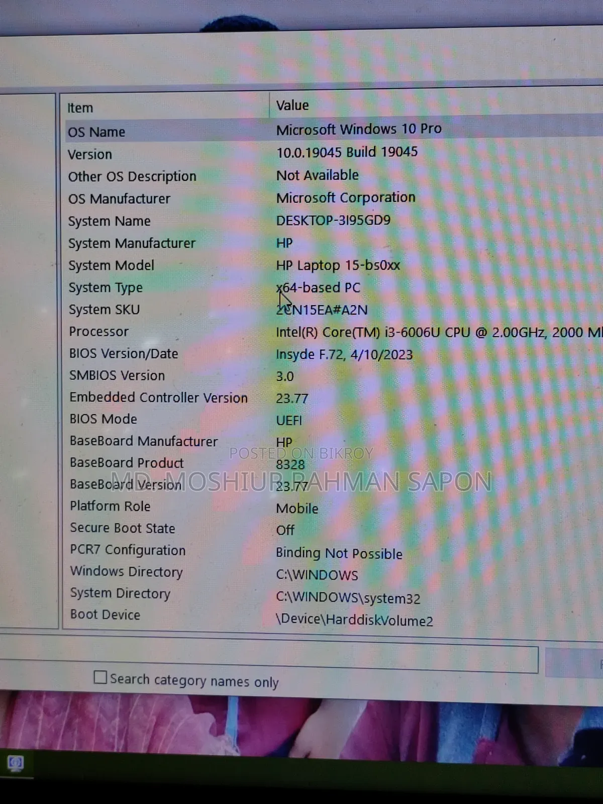 Laptop HP 15 8 GB Intel Core i3 Hard Disk Drive 1 Terabyte