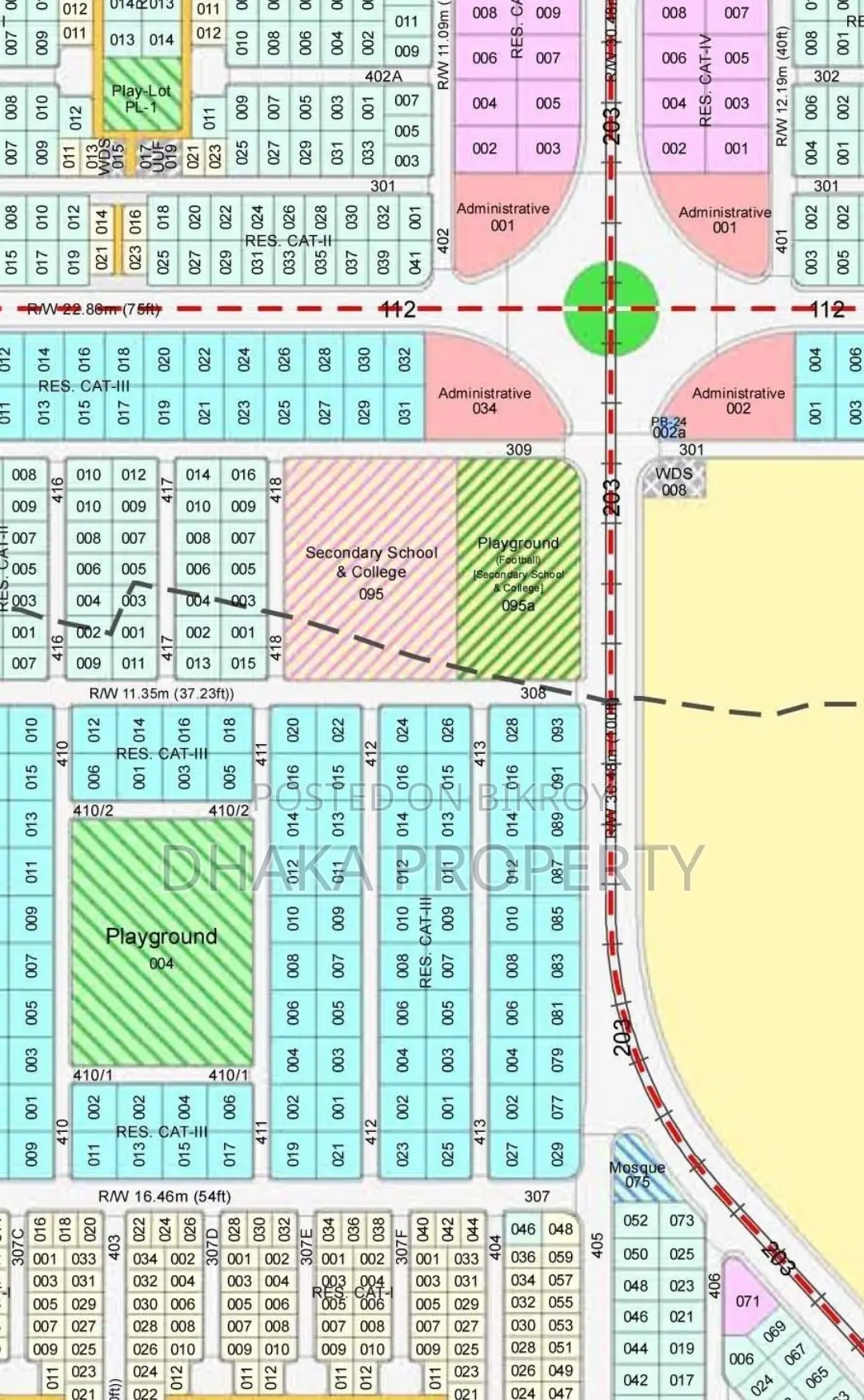 30ft Road 7.5 Katha Park East at Sector-13