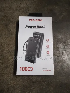 ভেন-ডেন্স ১০০০০এমএএইচ হাই-কোয়ালিটি পাওয়ার ব্যাংক (মডেল: ভিডি-পিবি০৫৮)
