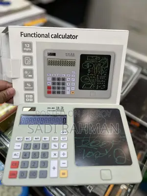 DS-80 2-in-1 LCD Writing Tablet Calculator | 12-Digit Dual Power