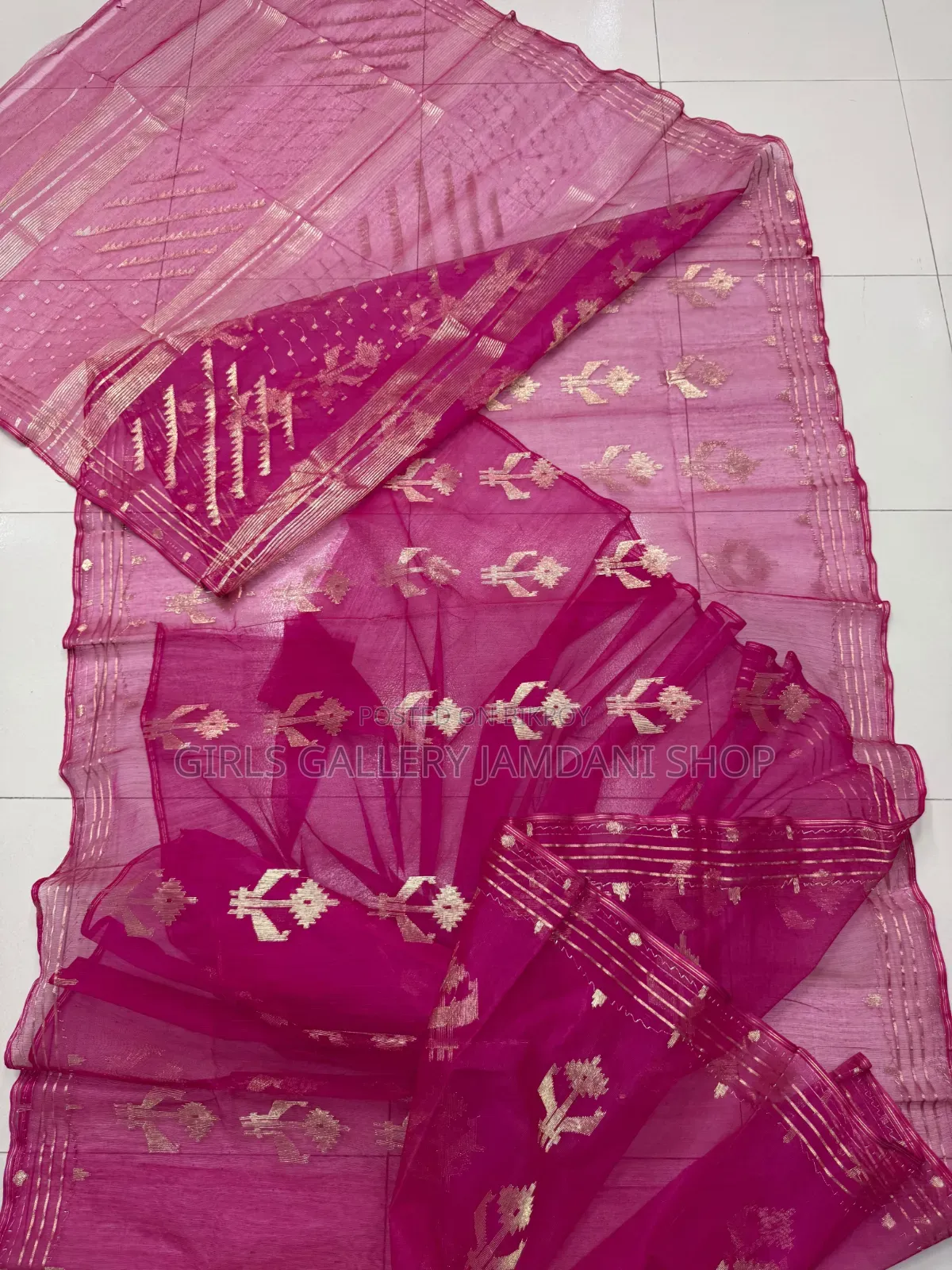Handloom Dhakai Jamdani Saree