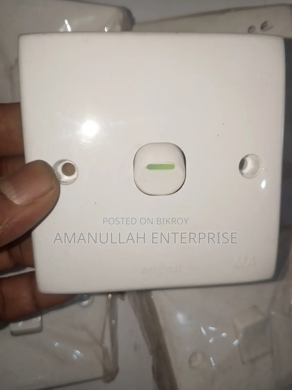 1-Gang 1-Way Electrical Wall Switch | Amanullah Enterprise (02 Pcs)