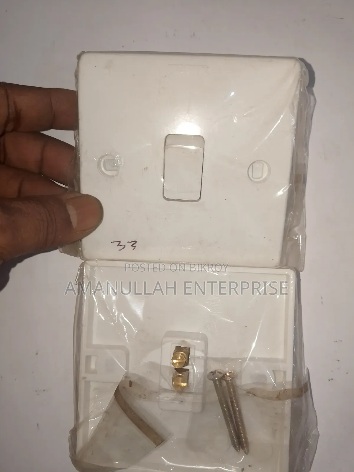 1-Gang 1-Way Electrical Wall Switch | Amanullah Enterprise (02 Pcs)