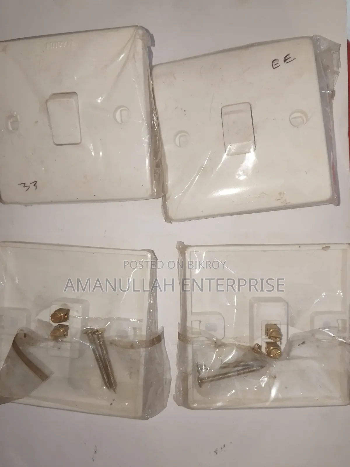 1-Gang 1-Way Electrical Wall Switch | Amanullah Enterprise (02 Pcs)