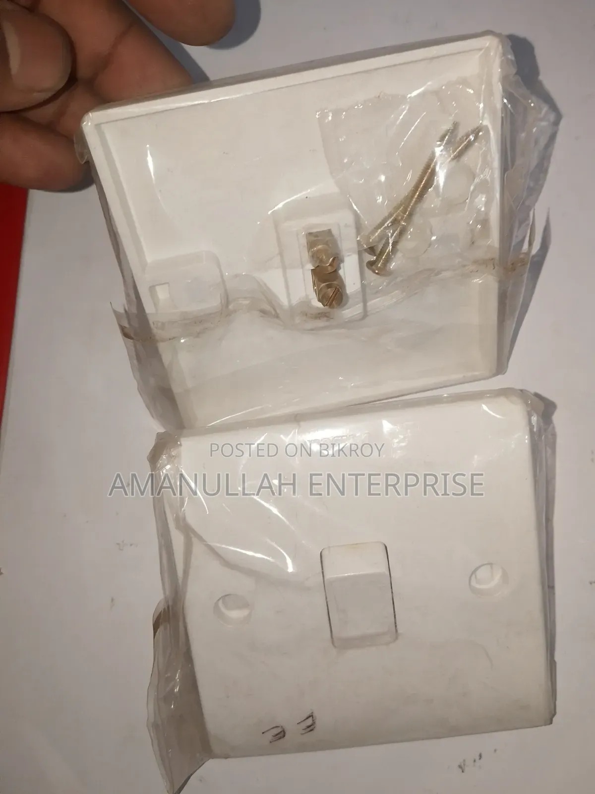 1-Gang 1-Way Electrical Wall Switch | Amanullah Enterprise (02 Pcs)