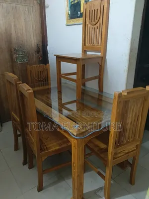 চিটাগং সেগুন কাঠের ডাইনিং টেবিল চেয়ার