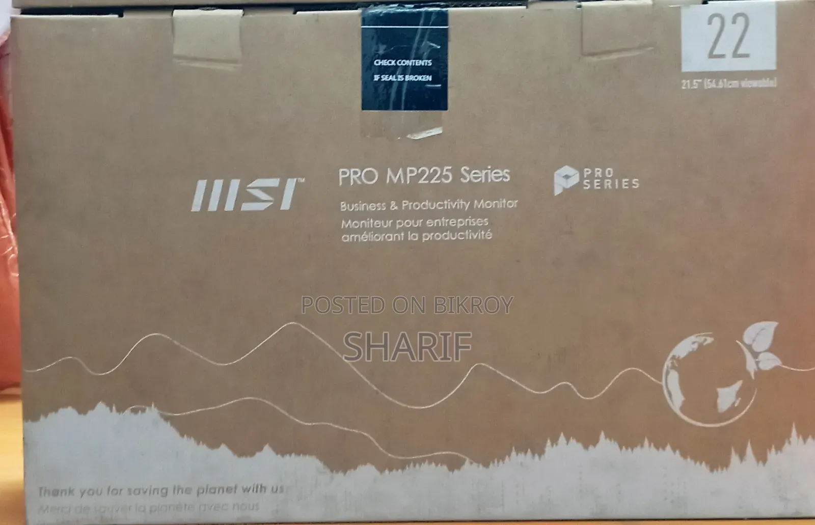 MSI PRO MP225 21.5 Inch Monitor