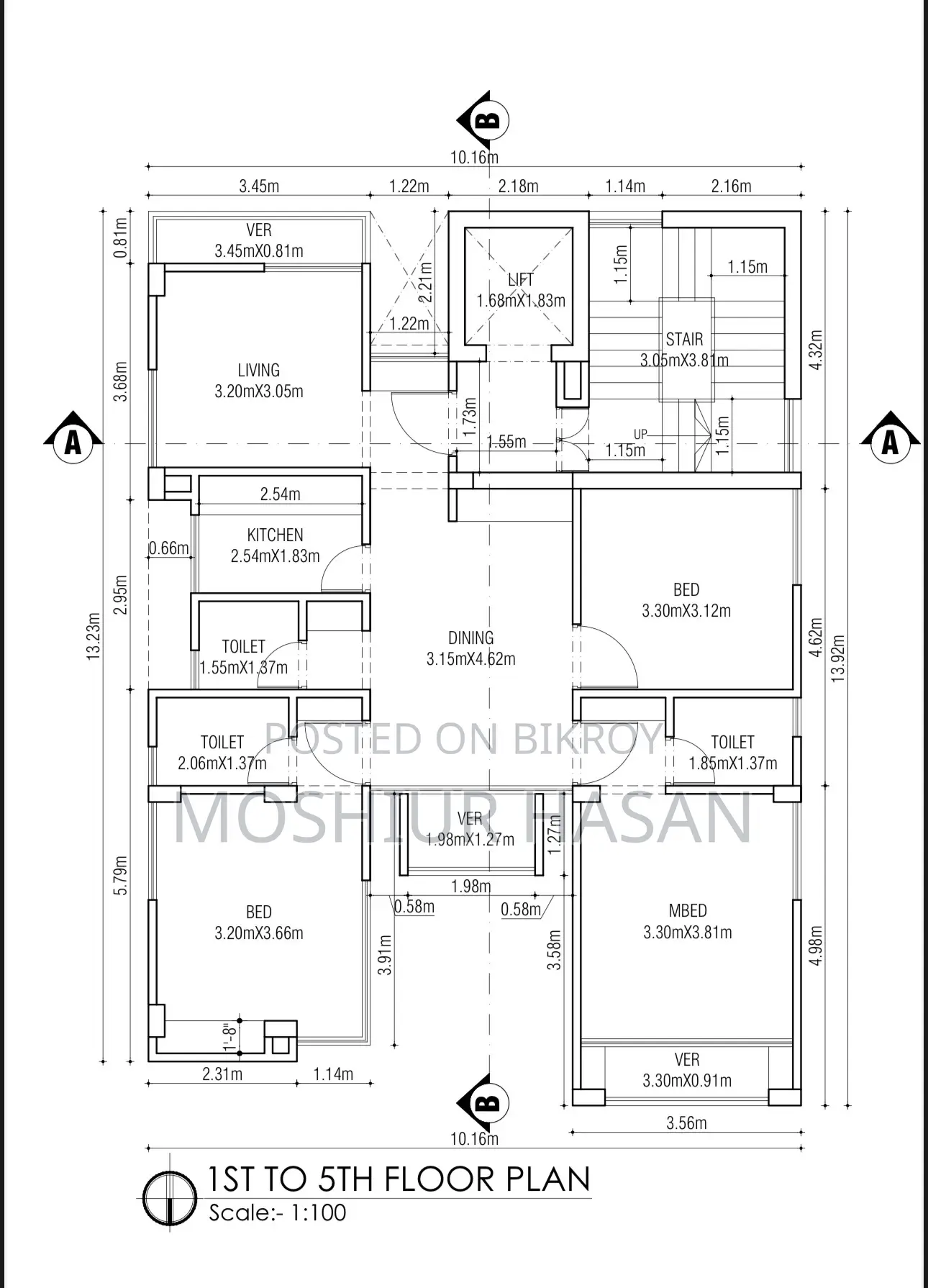 3 Bedroom Apartment in Bashundhara for sale